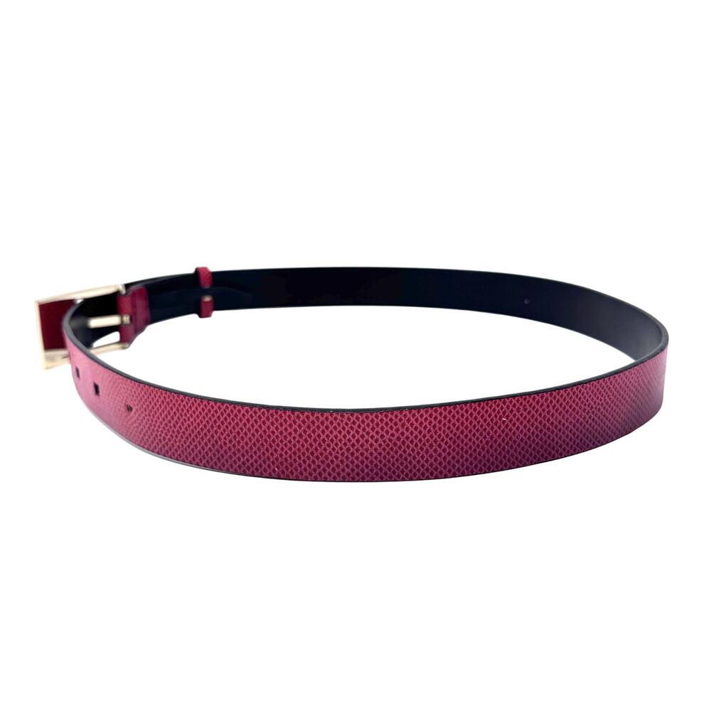 Gucci Red Lizard Skin Belt - Picture 9 of 14